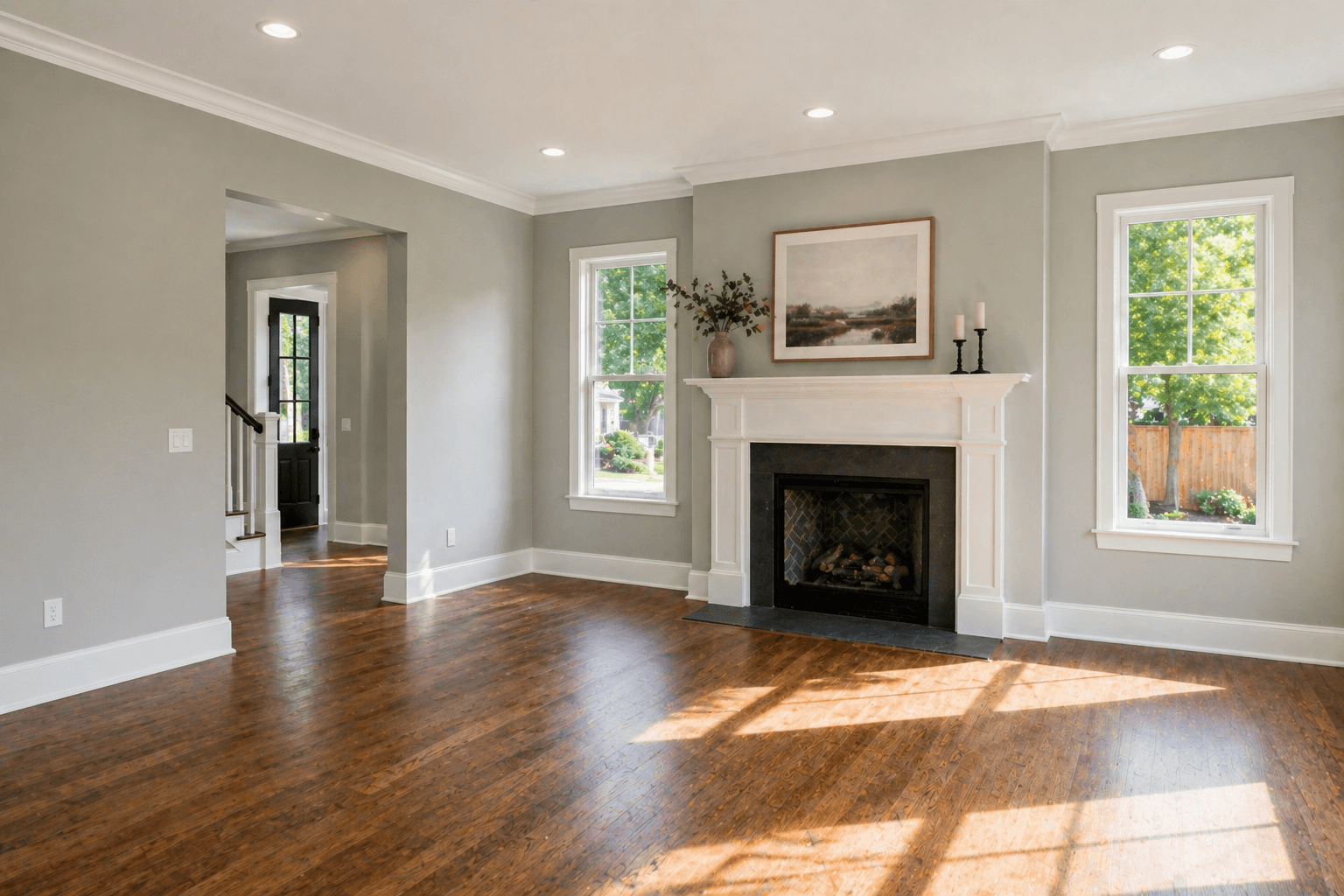 Freshly painted room